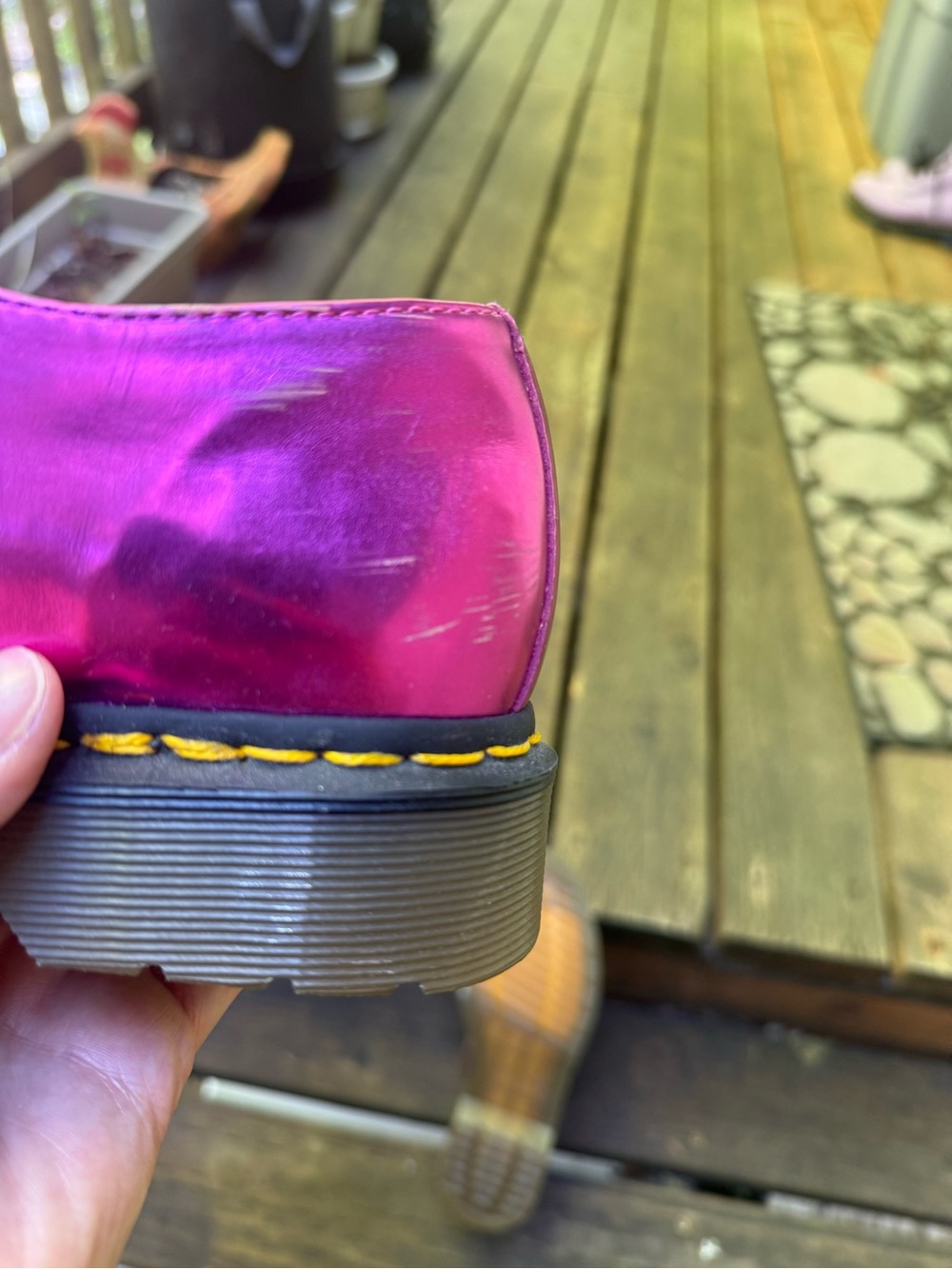 Dr. Martens 5026 Mary Jane Metallic Pink Fuschia UK7 US9 vintage Y2K - Picture 5 of 9